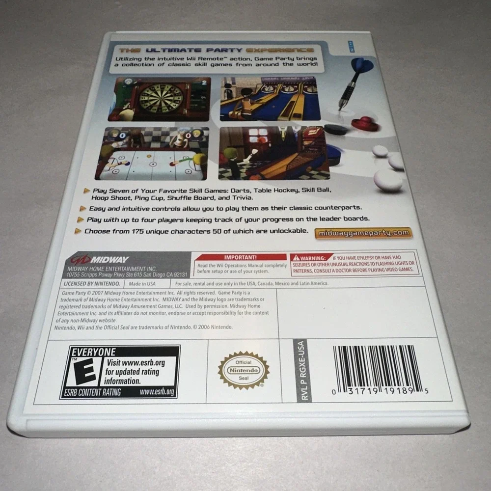 Game Party (Nintendo Wii, 2007) Complete CIB Near Mint Condition